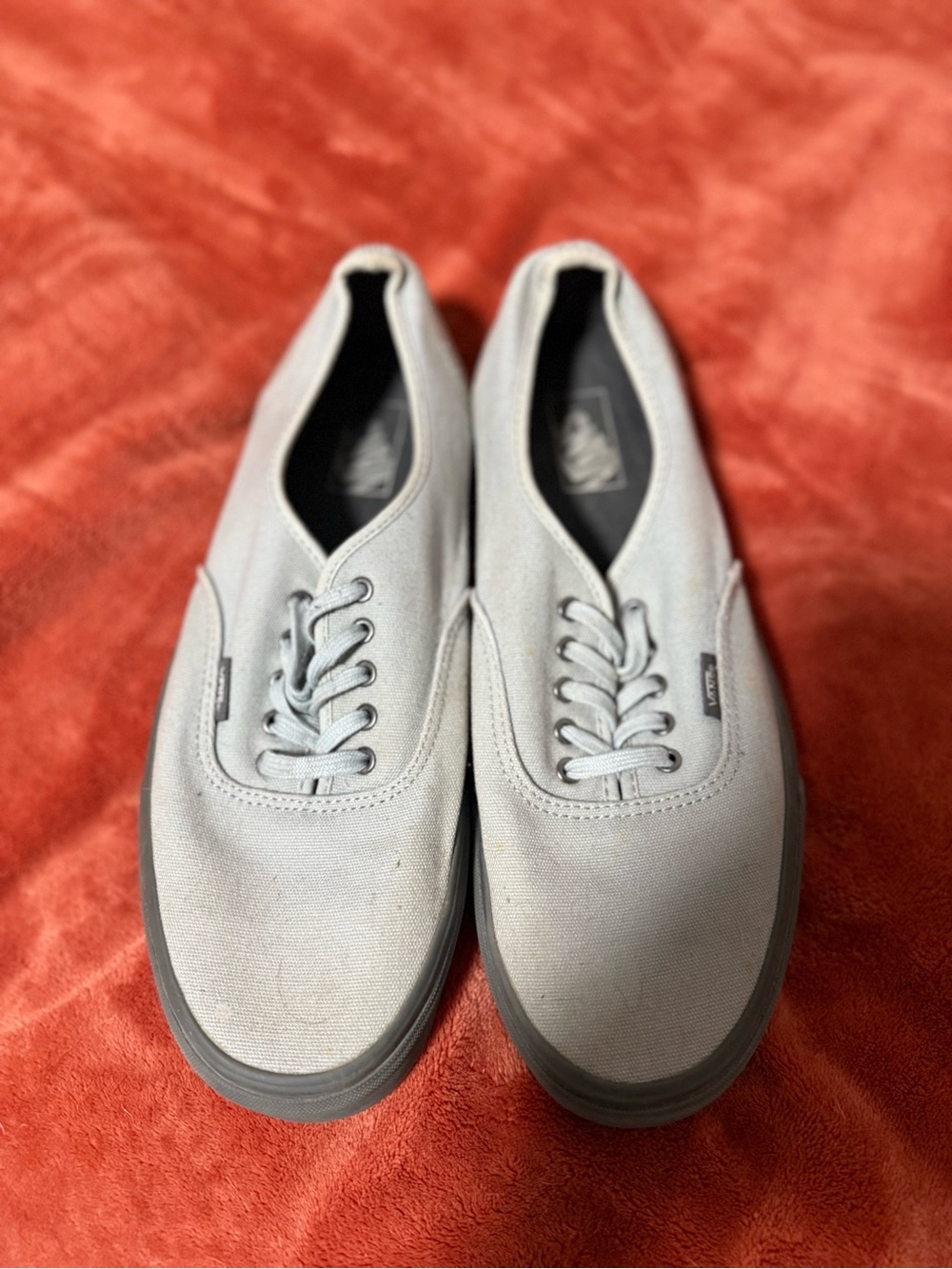 Vans Men’s Low-Top Canvas Sneakers in Light Gray